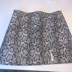 Snake skin mini skirt